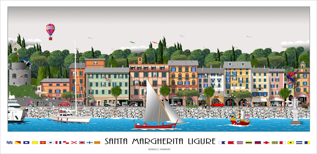 Litografia SantaMargherita 70x30 numerata e firmata